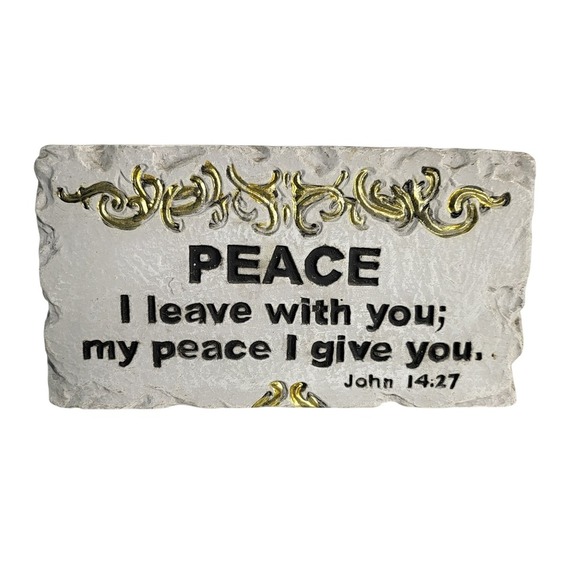 Peace Stone Bible Verse‎ John 14:27 Religious Decor - Picture 1 of 4